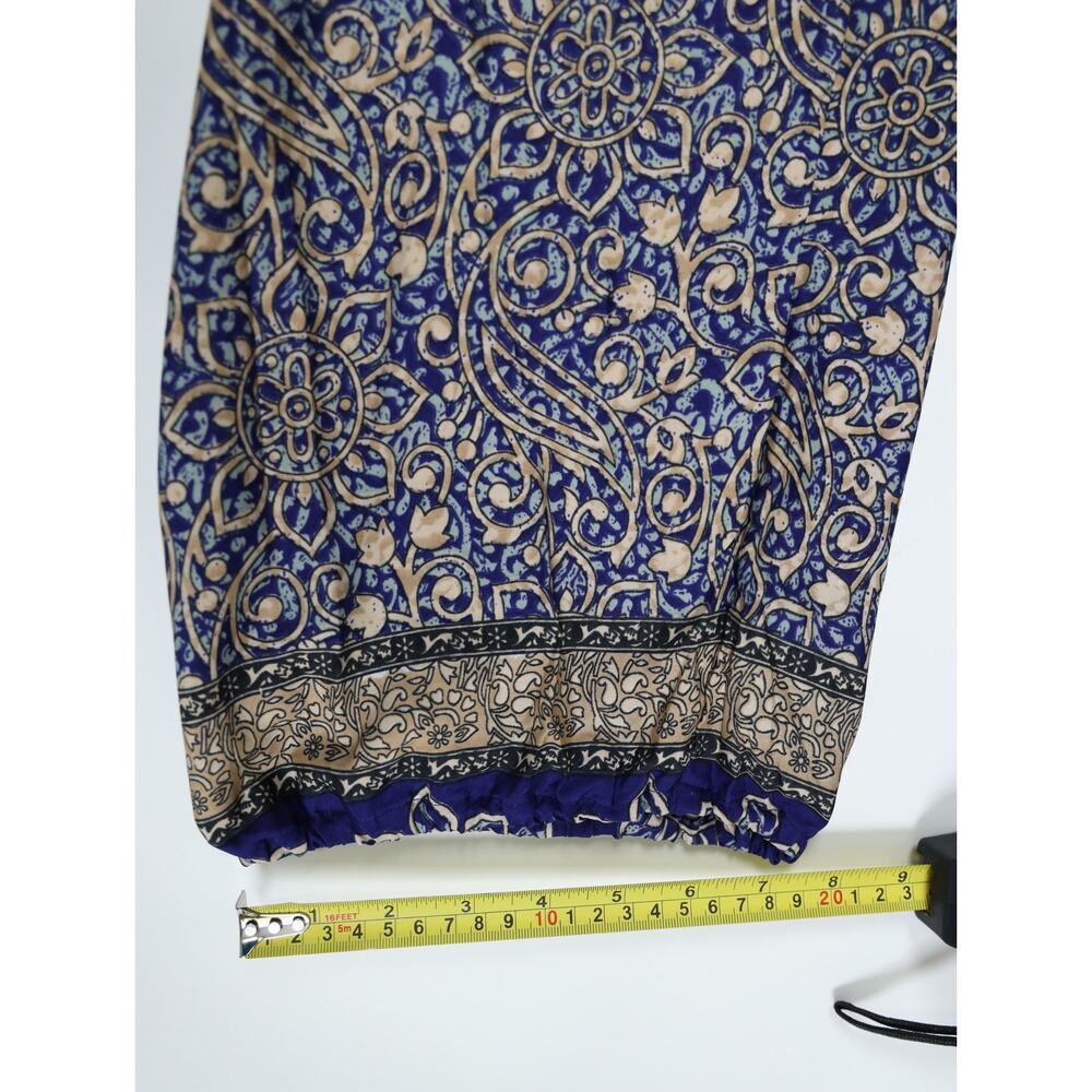 Johnny Was Style Boho Paisley Harem Jogger Pants Smocked Waist Resort Festival S - Picture 10 of 13